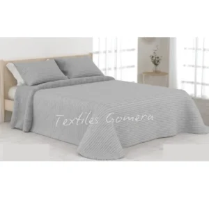 Edredón Jacquard sherpa Canalé gris