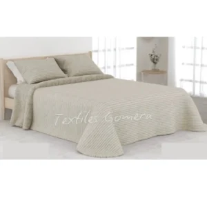 Edredón Jacquard sherpa Canalé beige