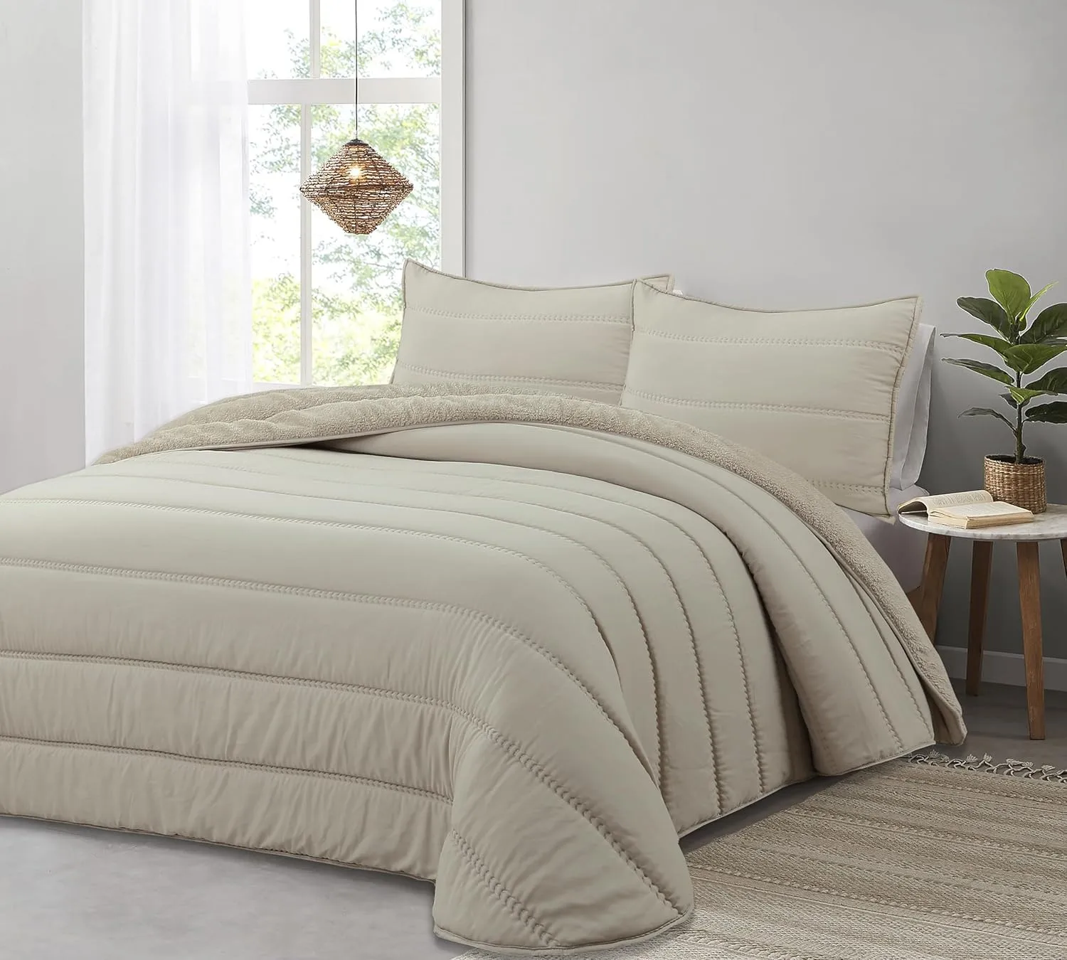 Edredón Comforter Sherpa Eliana lino 1 Edredón Comforter Sherpa Eliana lino