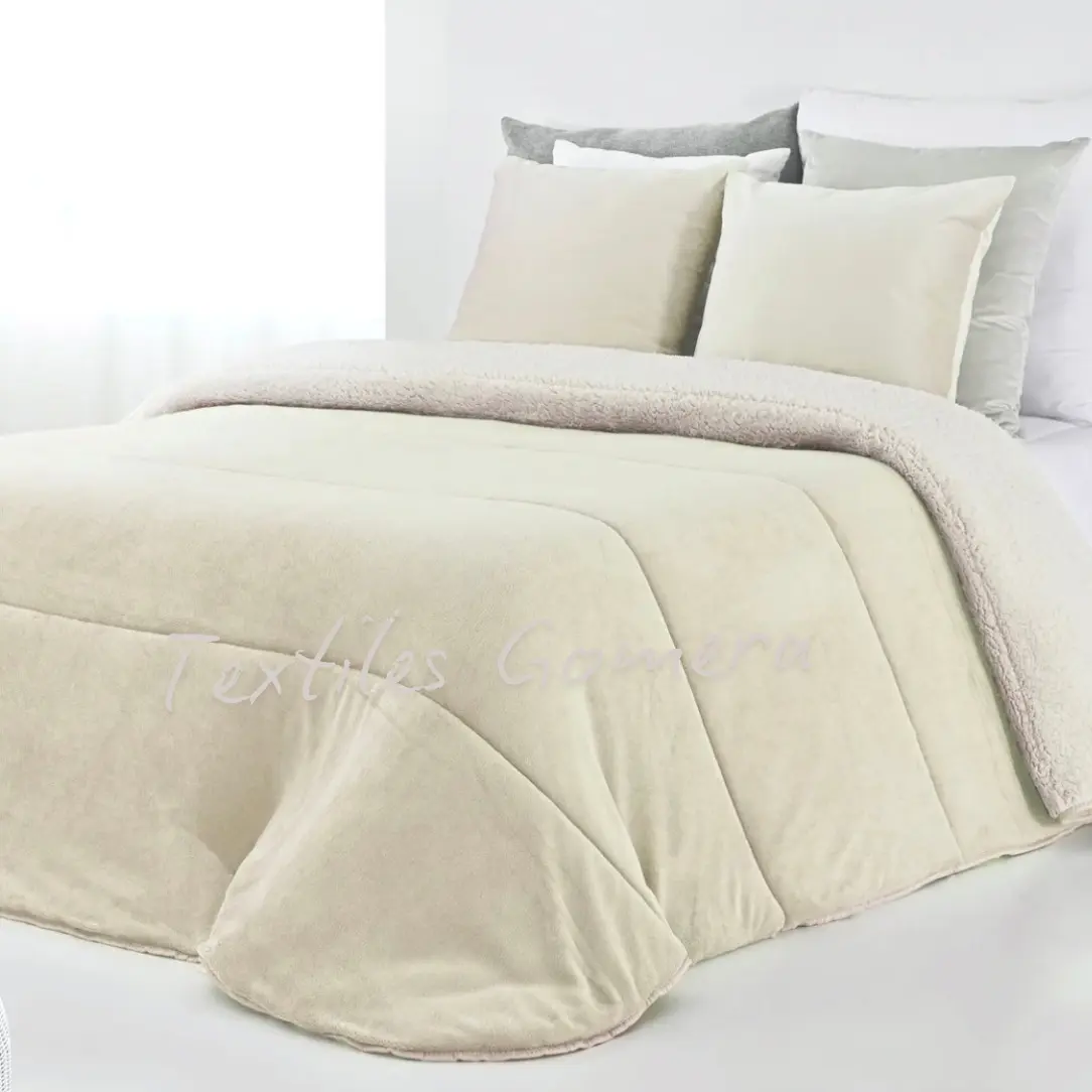 Edredón conforter sherpa marfil 1 Edredón conforter sherpa marfil