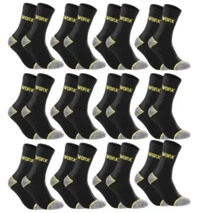 Calcetines de trabajo reforzados negros