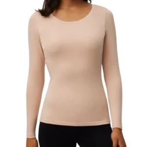 Camiseta interior térmica beige de mujer