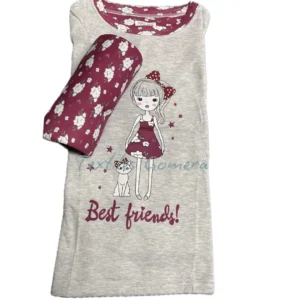 Pijama Afelpado Muñeca gris