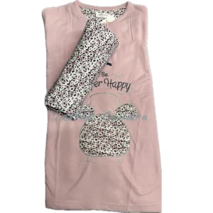 Pijama Afelpado Reloj rosa