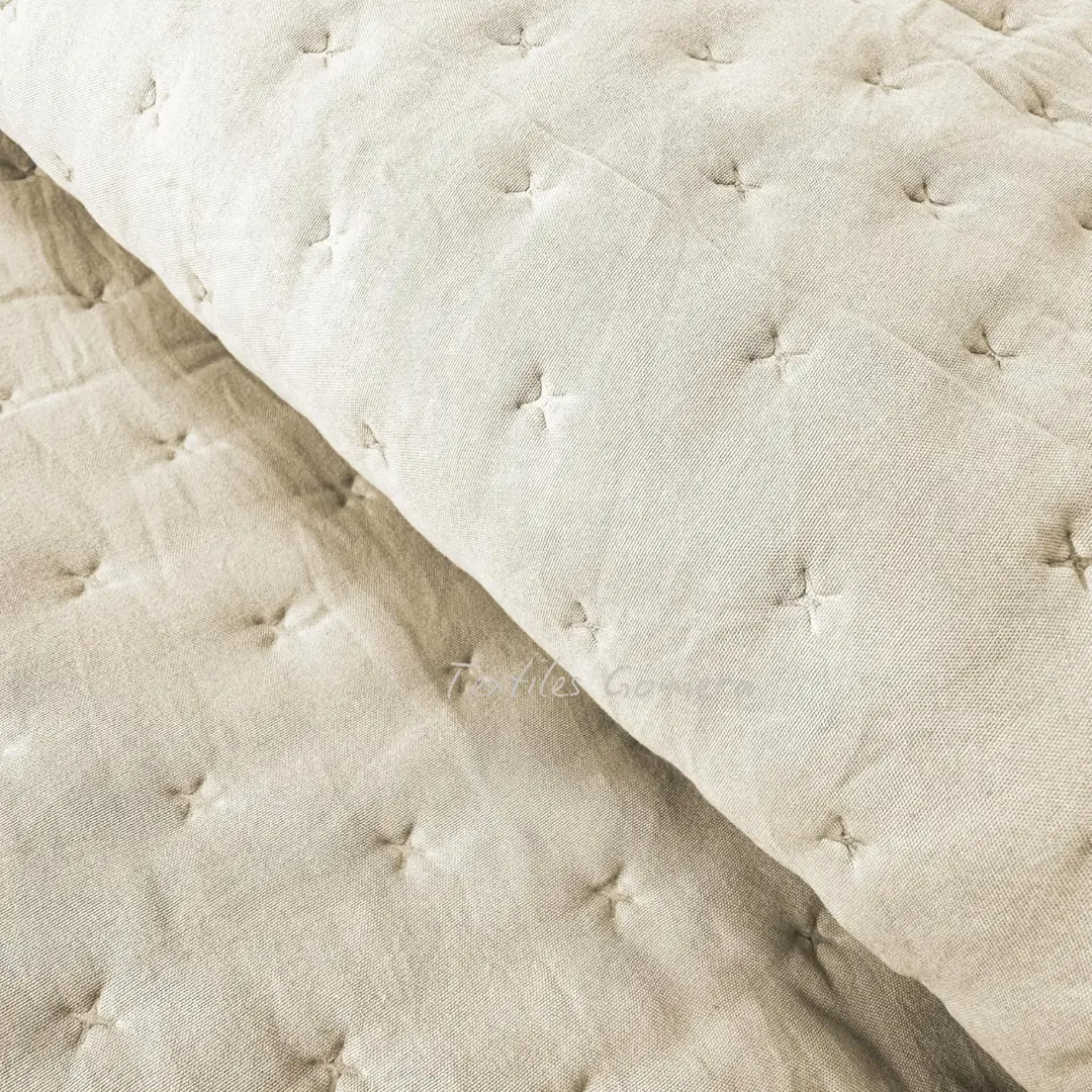 Colcha Bouti Lavada Santorini Beige 4 Colcha Bouti Lavada Santorini Beige - Imagen 4