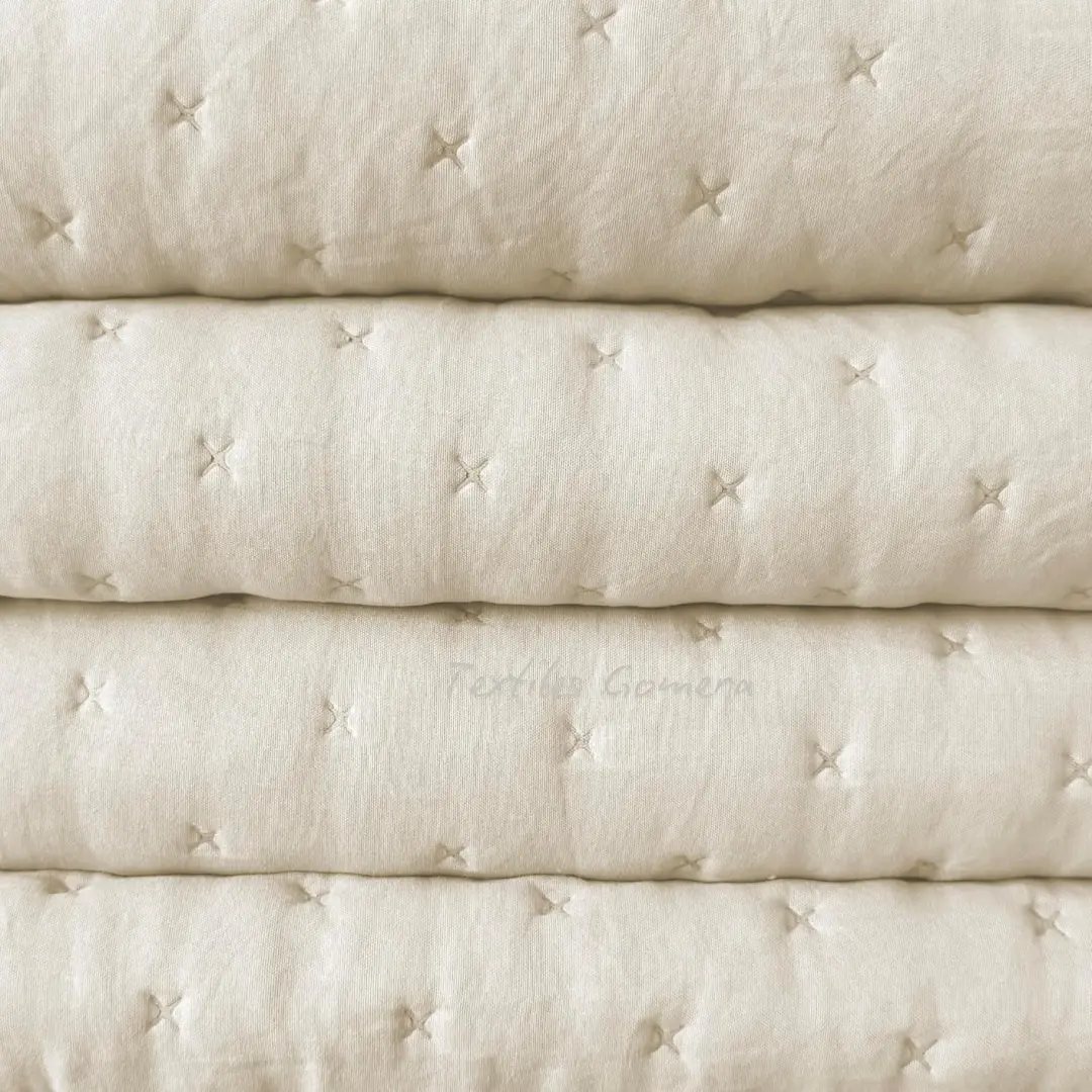 Colcha Bouti Lavada Santorini Beige 3 Colcha Bouti Lavada Santorini Beige - Imagen 3