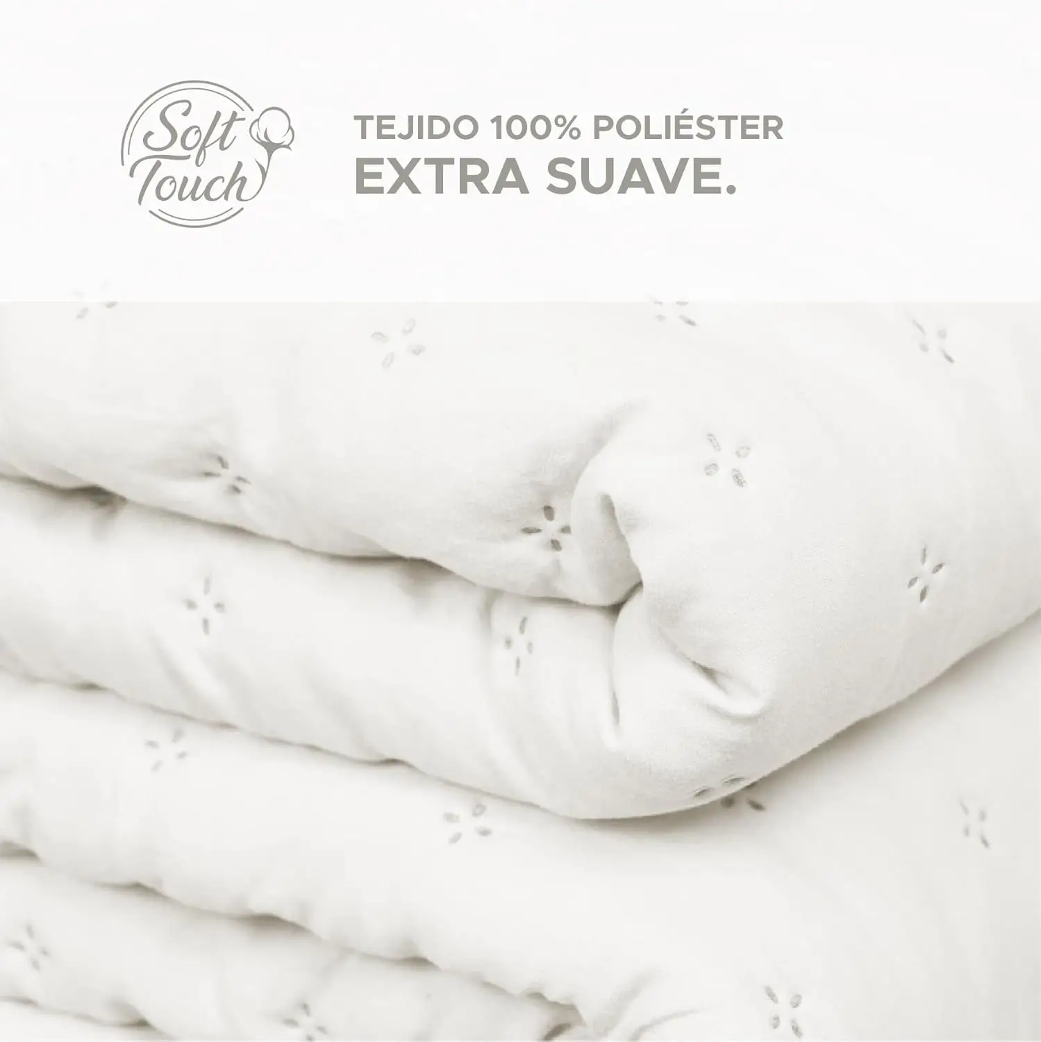 Colcha con Volante Marina Blanca – Elegancia y frescura para tu dormitorio 2 Colcha con Volante Marina Blanca – Elegancia y frescura para tu dormitorio - Imagen 2