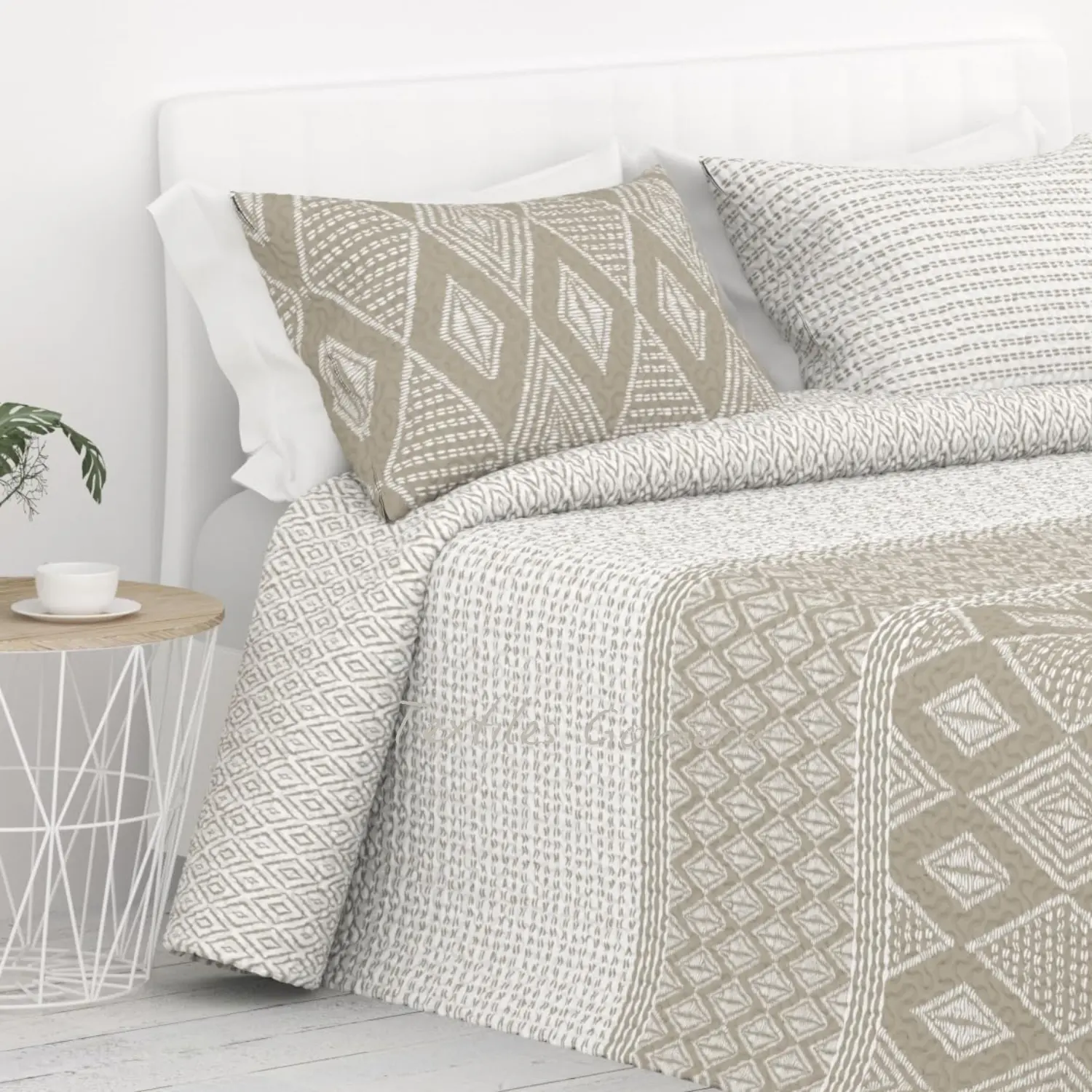 Colcha Reversible Boho beige 1 Colcha Reversible Boho beige