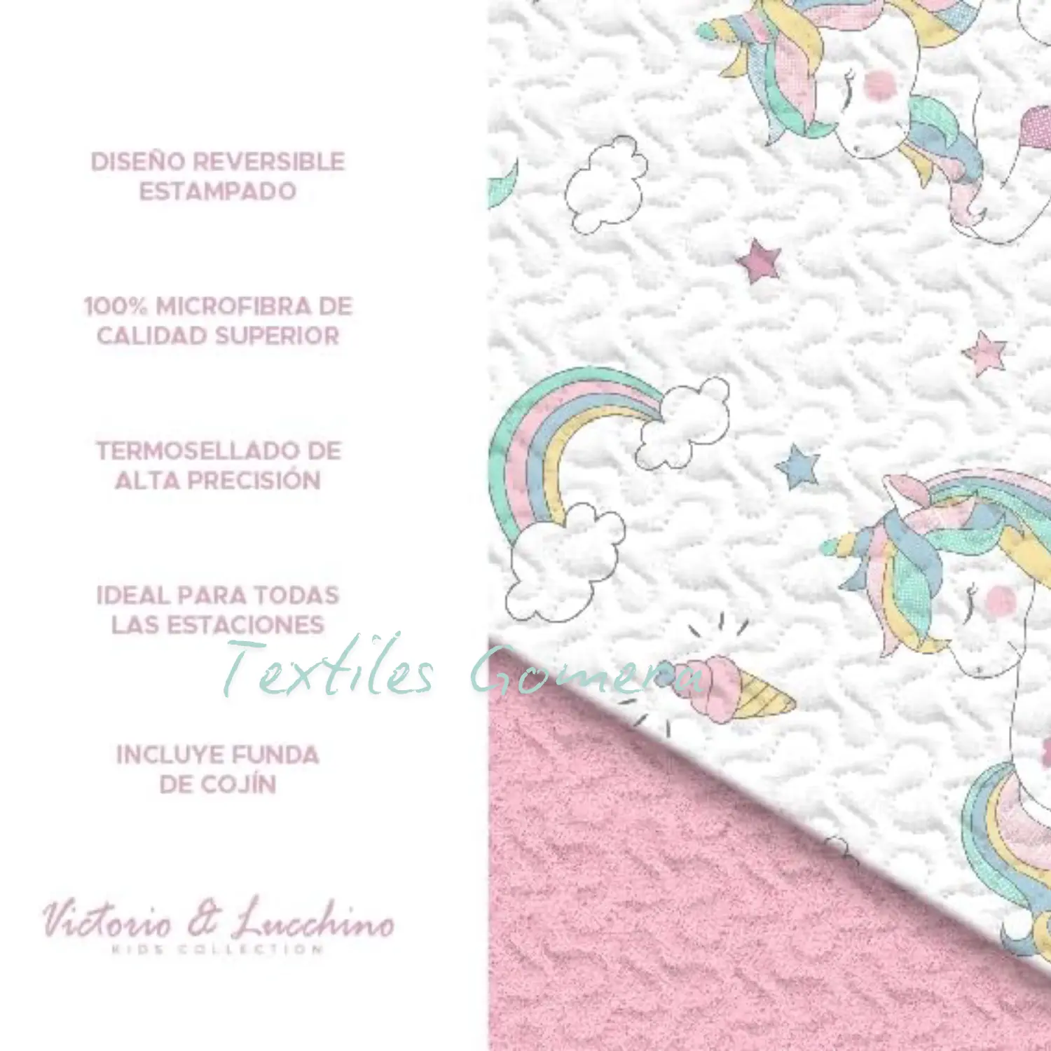 Colcha Unicornio Victorio & Lucchino 4 Colcha Unicornio Victorio & Lucchino - Imagen 4