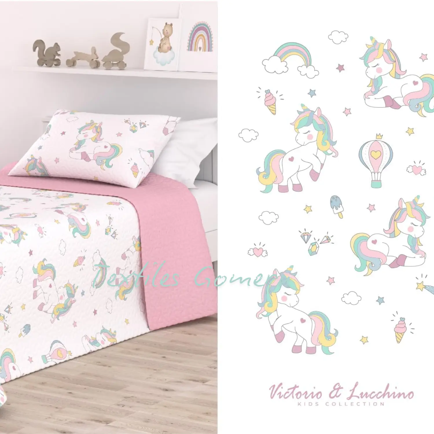 Colcha Unicornio Victorio & Lucchino 2 Colcha Unicornio Victorio & Lucchino - Imagen 2
