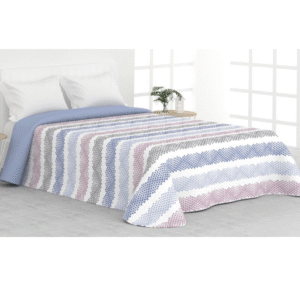 Colcha barata reversible Avila azul