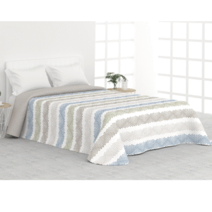 Colcha barata reversible Avila beige