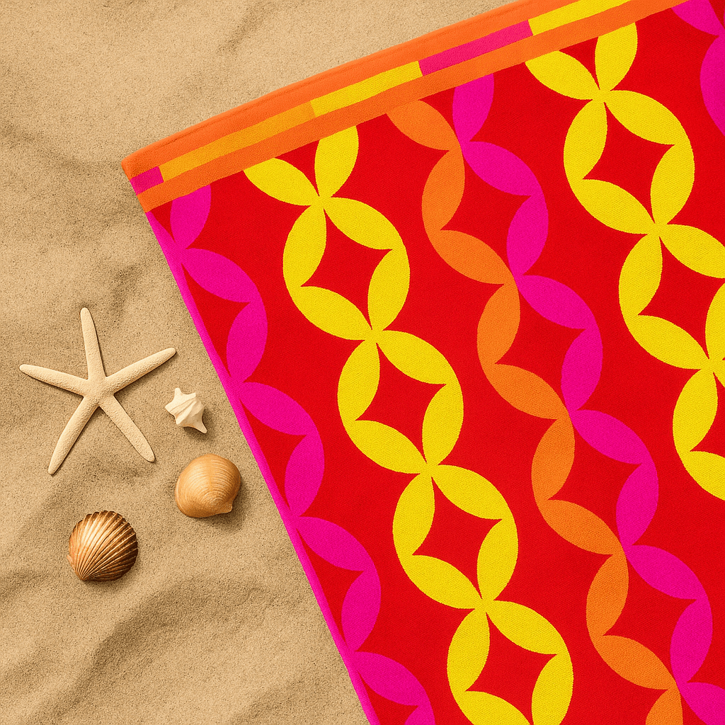 Toalla de Playa Rombos – 100% Algodón Egipcio | Extra Suave, Absorbente y de Gran Tamaño 3 Toalla de Playa Rombos – 100% Algodón Egipcio | Extra Suave, Absorbente y de Gran Tamaño - Imagen 3