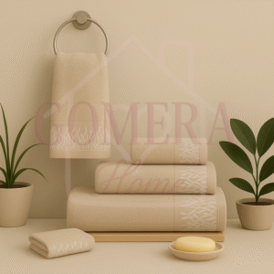 Juego de toallas Modesto beige