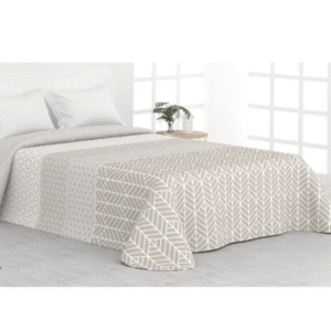 Colcha barata reversible Tarifa beige