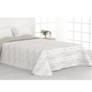 Colcha barata reversible Coín beige