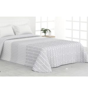 Colcha barata reversible Tarifa gris