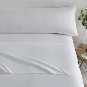 Sábanas blancas de algodón Premium