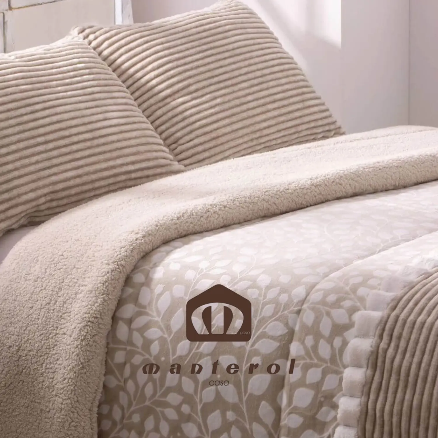 Edredón Sherpa Doko beige de Manterol – Relieves que Encantan 2 Edredón Sherpa Doko beige de Manterol – Relieves que Encantan - Imagen 2