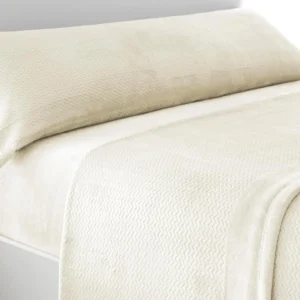 Sábana coralina jacquard Loren marfil
