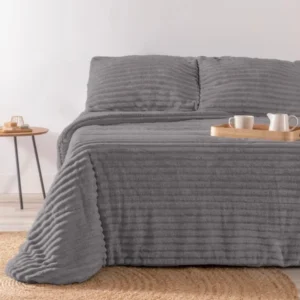 Edredón Sherpa Dorien gris