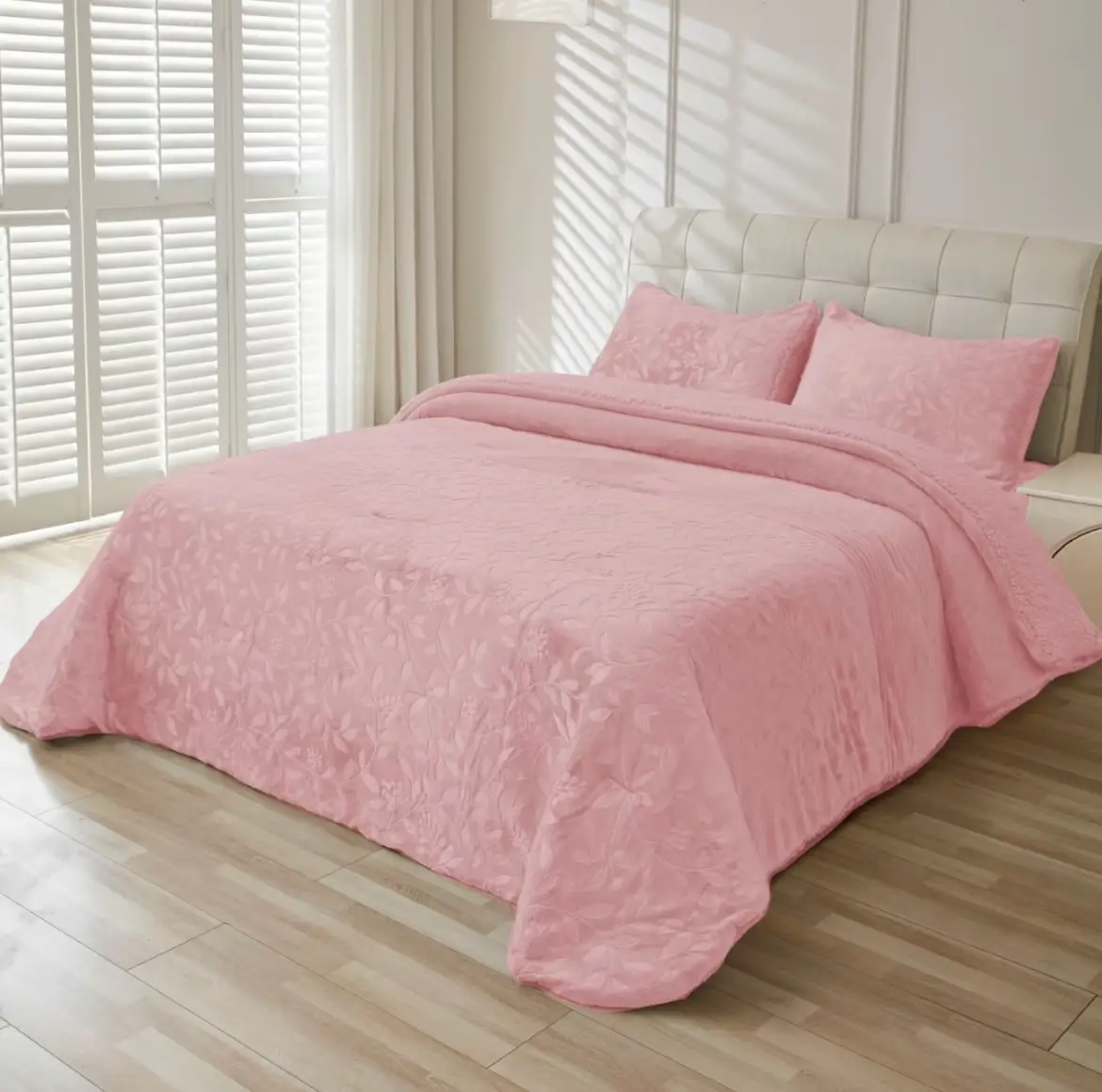 Edredón Sherpa Premium ELMAS ROSA – Textiles Gomera Calidez, elegancia y suavidad para un descanso perfecto 1 Edredón Sherpa Premium ELMAS ROSA