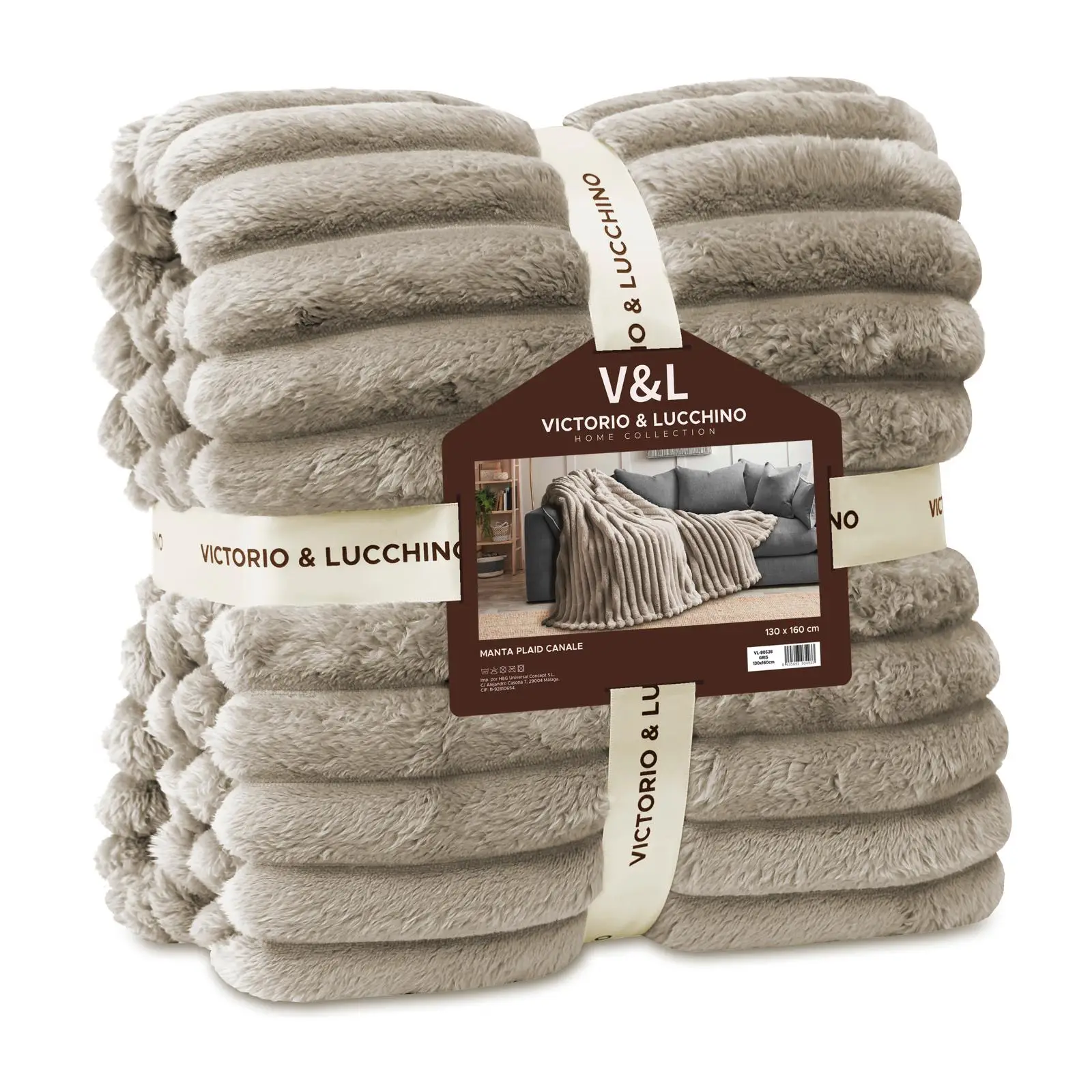 Manta Plaid Canalé de Sedalina 450 g Victorio & Lucchino 2 Manta Plaid Canalé de Sedalina 450 g Victorio & Lucchino
