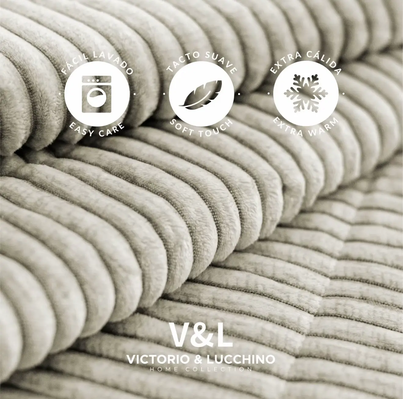 Edredón Comfort Sherpa Melange Beige Victorio & Lucchino 4 Edredón Comfort Sherpa Melange Beige Victorio & Lucchino - Imagen 4