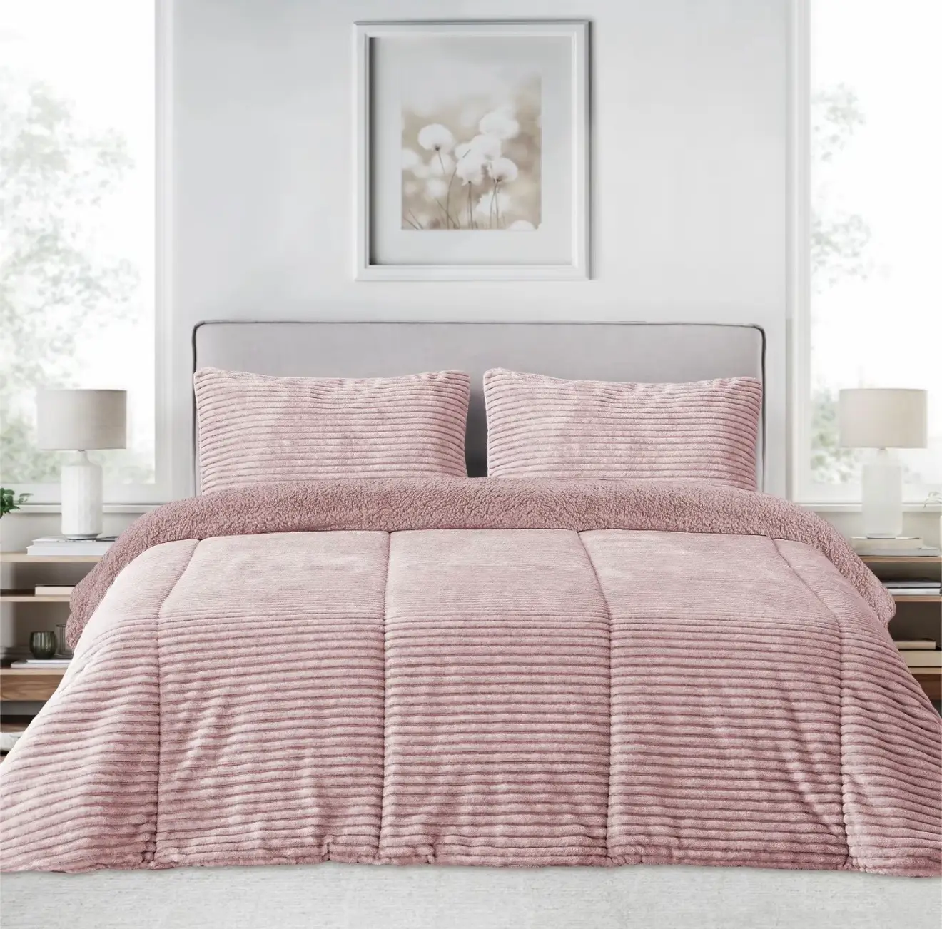 Edredón Comfort Sherpa Melange Rosa Victorio & Lucchino 1 Edredón Comfort Sherpa Melange Rosa Victorio & Lucchino
