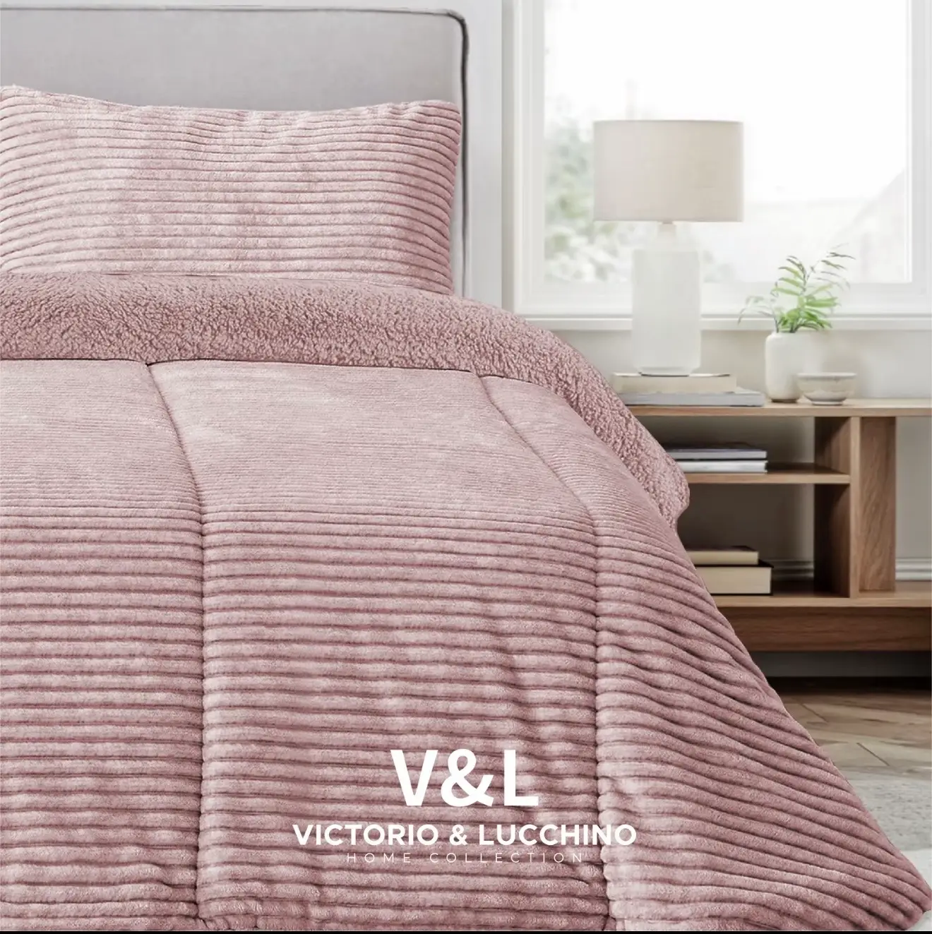 Edredón Comfort Sherpa Melange Rosa Victorio & Lucchino 2 Edredón Comfort Sherpa Melange Rosa Victorio & Lucchino