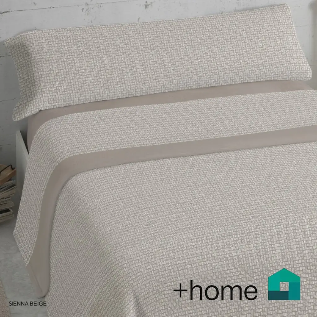 Sábanas Coralina Siena Beige +Home 3 Sábanas Coralina Siena beige +Home