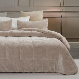 Edredón Comforter Sherpa Hexágono Lino Victorio & Lucchino