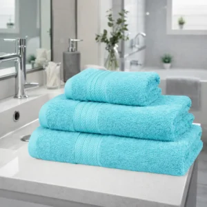 Toallas de baño premium turquesa