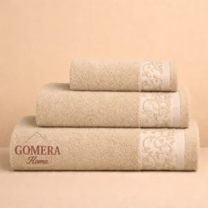 Juego de 3 toallas Ebro beige