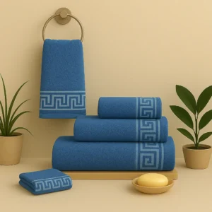 Juego de toallas Guadalupe azul