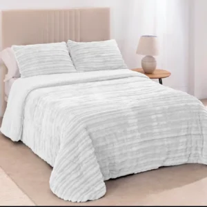 Edredón Comforter Sherpa Kieva Blanco Karamelo