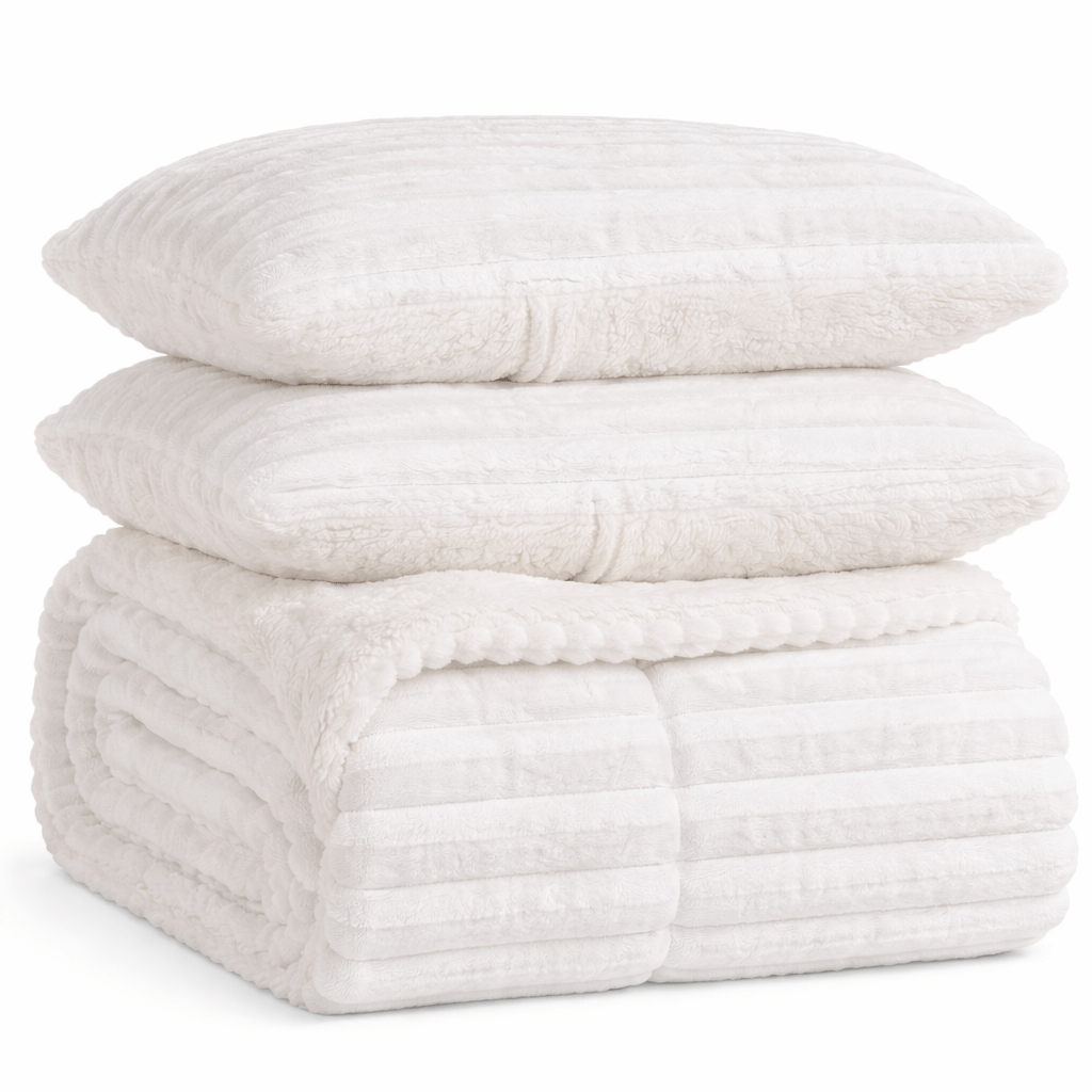 Edredón Comforter Sherpa Kieva Blanco Karamelo 2 Edredón Comforter Sherpa Kieva Blanco Karamelo - Imagen 2