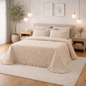 Colcha Suki con Volante Beige