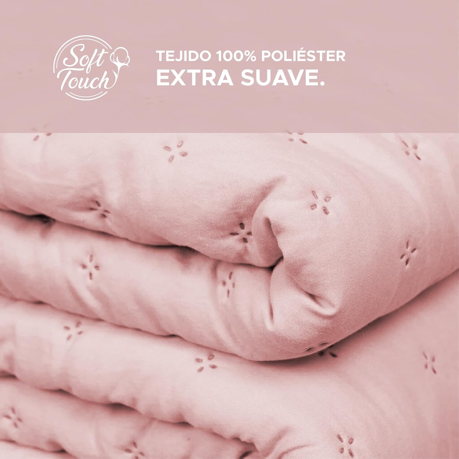 Colcha con Volante Marina Rosa – Elegancia y frescura para tu dormitorio 3 Colcha con Volante Marina Rosa – Elegancia y frescura para tu dormitorio - Imagen 3