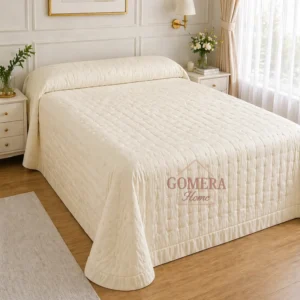 colcha con volante Atenas beige