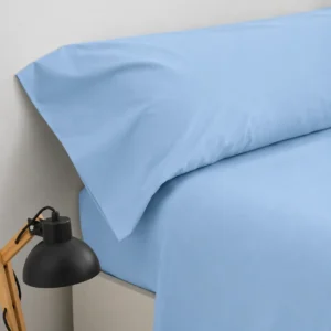 Sábanas Lisas de Microfibra Celeste