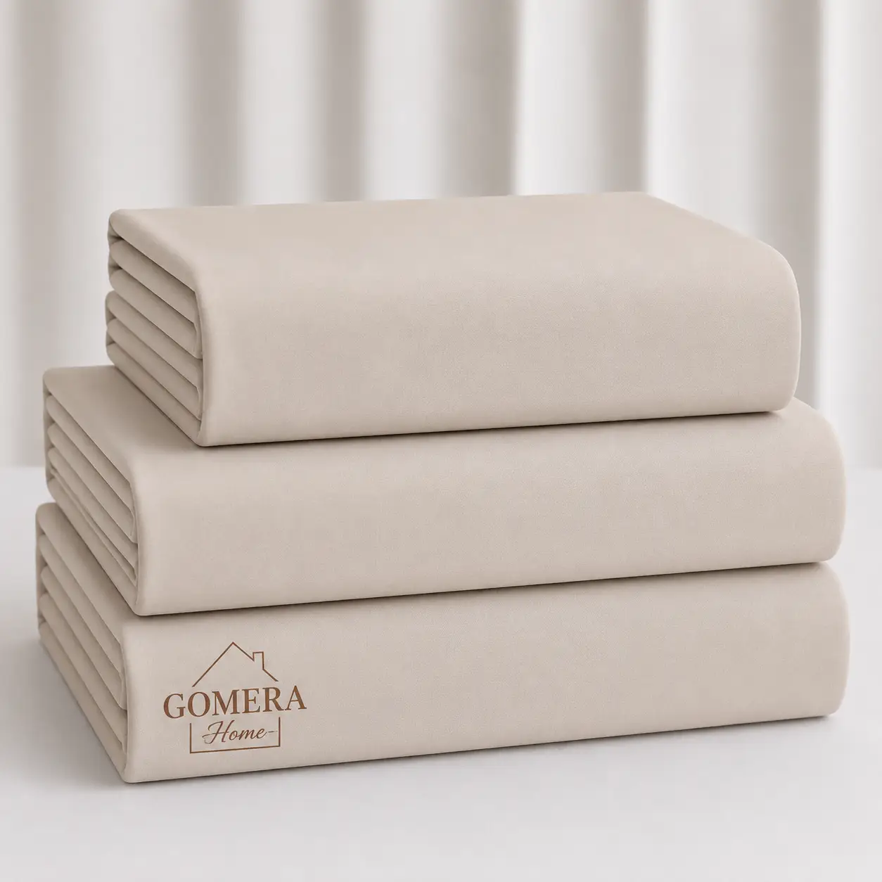 Sábanas Lisas de Microfibra Beige 2 Sábanas Lisas de Microfibra Beige
