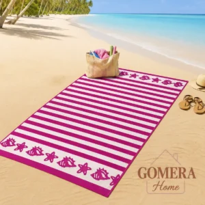Toalla de Playa Rayas Fucsia