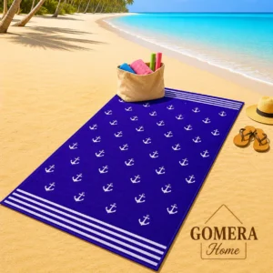 Toalla de Playa Anclas azul