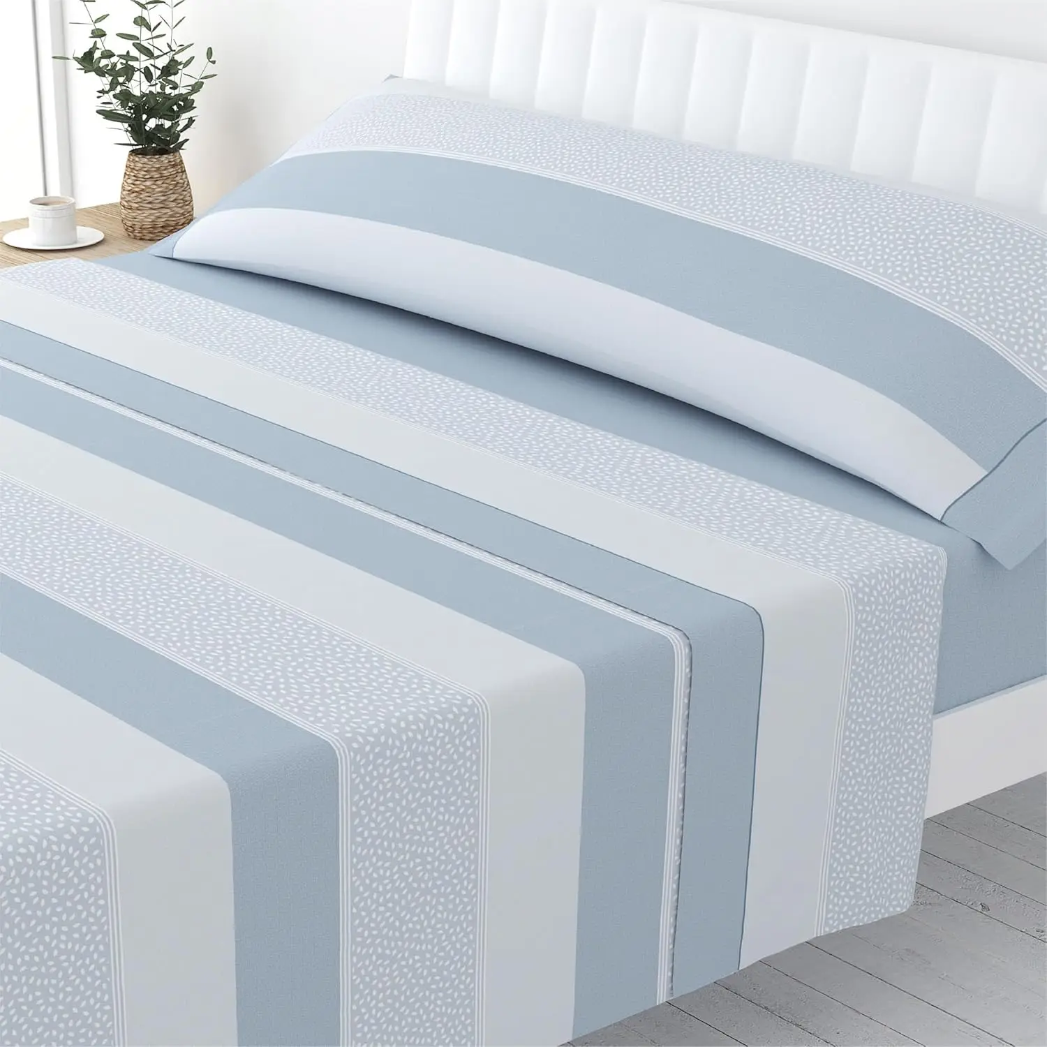 Sábanas algodón Premium Tamara azul 1 Sábanas algodón Premium Tamara azul