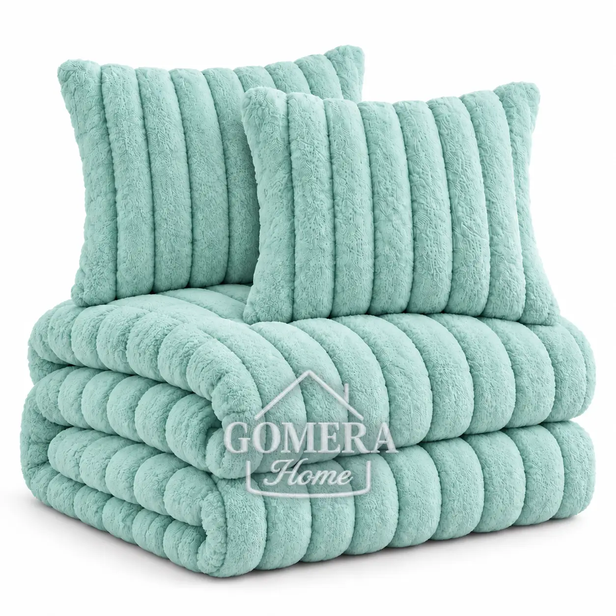 Edredón Rabbit Flannel aqua 2 Edredón Rabbit Flannel aqua